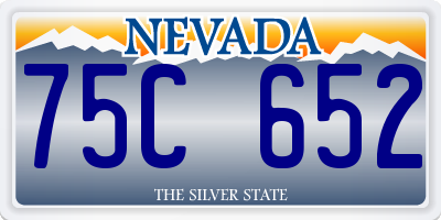 NV license plate 75C652