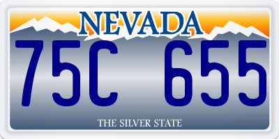 NV license plate 75C655