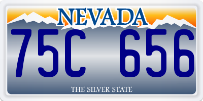 NV license plate 75C656