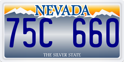 NV license plate 75C660
