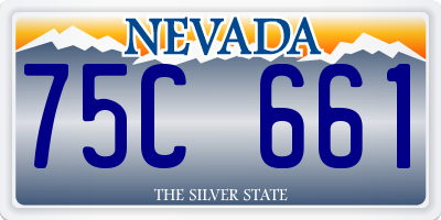 NV license plate 75C661