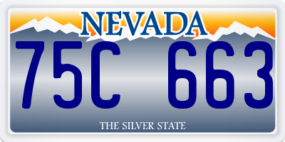 NV license plate 75C663