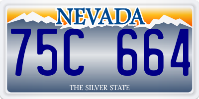 NV license plate 75C664