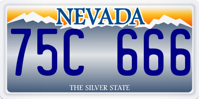 NV license plate 75C666