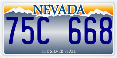 NV license plate 75C668