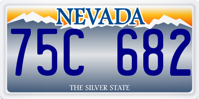 NV license plate 75C682