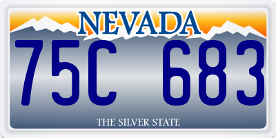 NV license plate 75C683