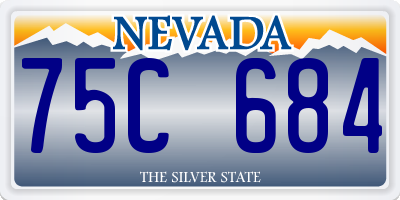 NV license plate 75C684