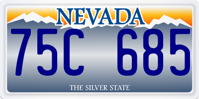 NV license plate 75C685