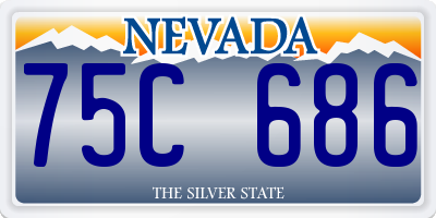 NV license plate 75C686