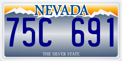 NV license plate 75C691