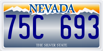 NV license plate 75C693