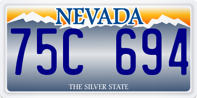 NV license plate 75C694