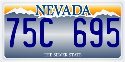 NV license plate 75C695