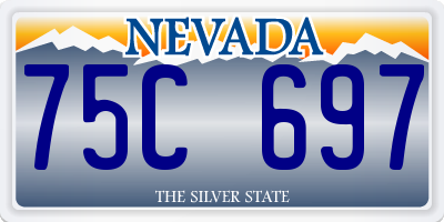 NV license plate 75C697