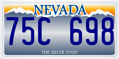 NV license plate 75C698