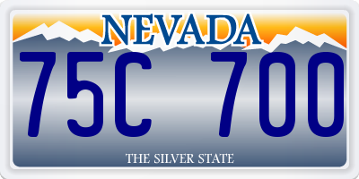 NV license plate 75C700
