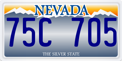 NV license plate 75C705