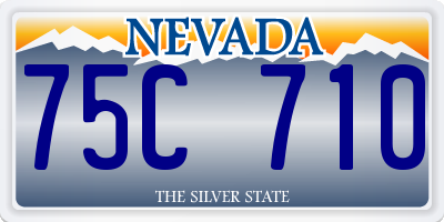 NV license plate 75C710