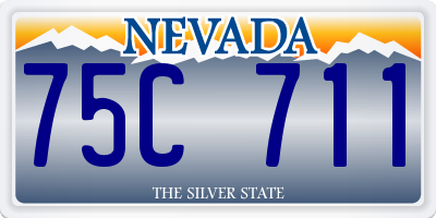 NV license plate 75C711