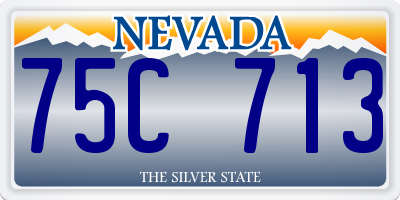 NV license plate 75C713