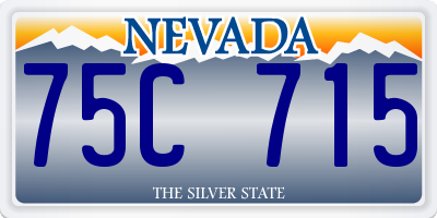 NV license plate 75C715