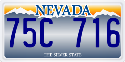 NV license plate 75C716