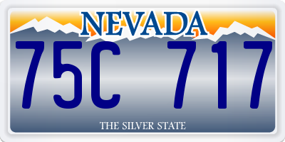 NV license plate 75C717