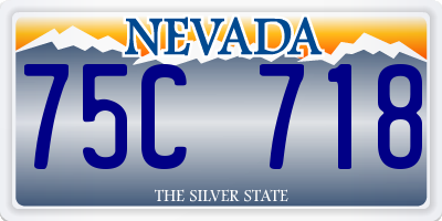 NV license plate 75C718