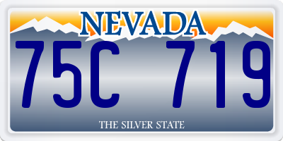 NV license plate 75C719