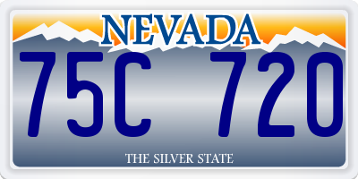 NV license plate 75C720