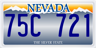 NV license plate 75C721