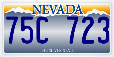 NV license plate 75C723