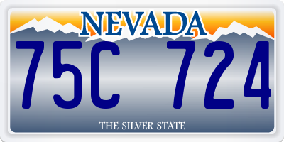 NV license plate 75C724