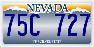 NV license plate 75C727