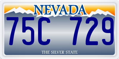 NV license plate 75C729