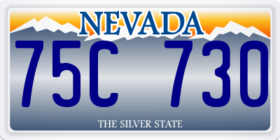NV license plate 75C730