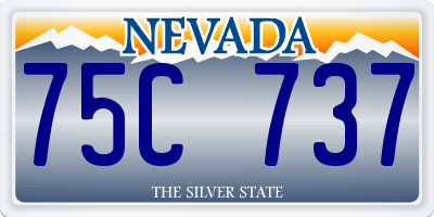 NV license plate 75C737