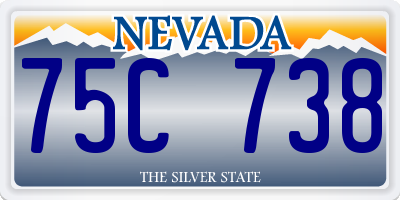 NV license plate 75C738