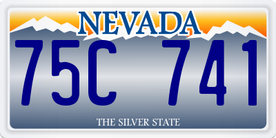 NV license plate 75C741