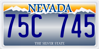 NV license plate 75C745