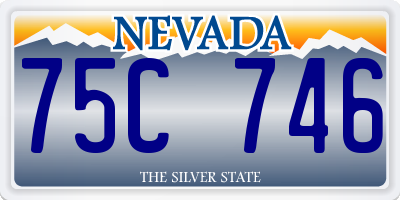 NV license plate 75C746