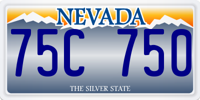 NV license plate 75C750