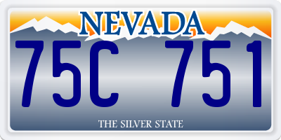 NV license plate 75C751