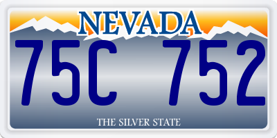 NV license plate 75C752