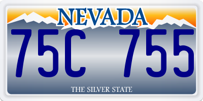 NV license plate 75C755