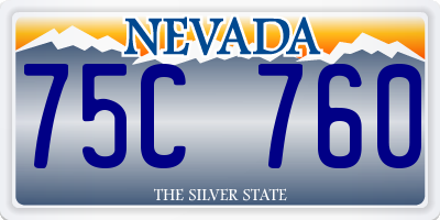 NV license plate 75C760
