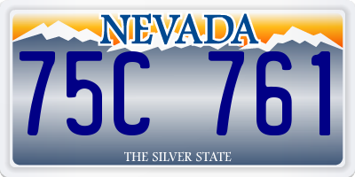 NV license plate 75C761