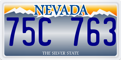 NV license plate 75C763