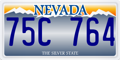 NV license plate 75C764